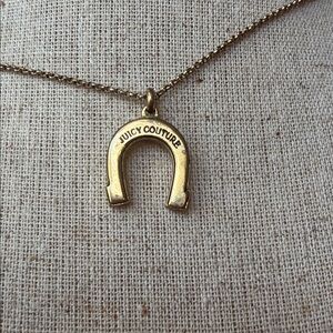 Juicy Couture Gold Horseshoe Pendant Necklace